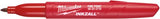 Milwaukee tilbehør fine point markør - rød - 1 stk - 48223170