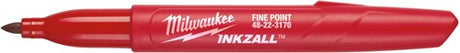 Milwaukee tilbehør fine point markør - rød - 1 stk - 48223170
