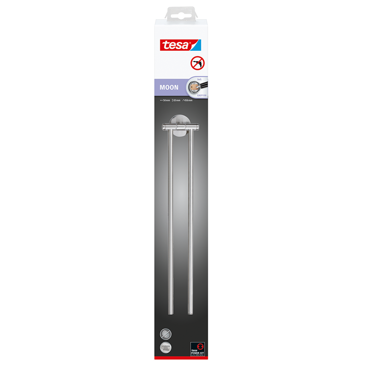 Tesa 1061427 - moon 2-arm håndklædeholder | 1 stk