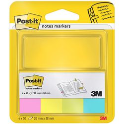 Indeks post-it farve sortiment 200 stk