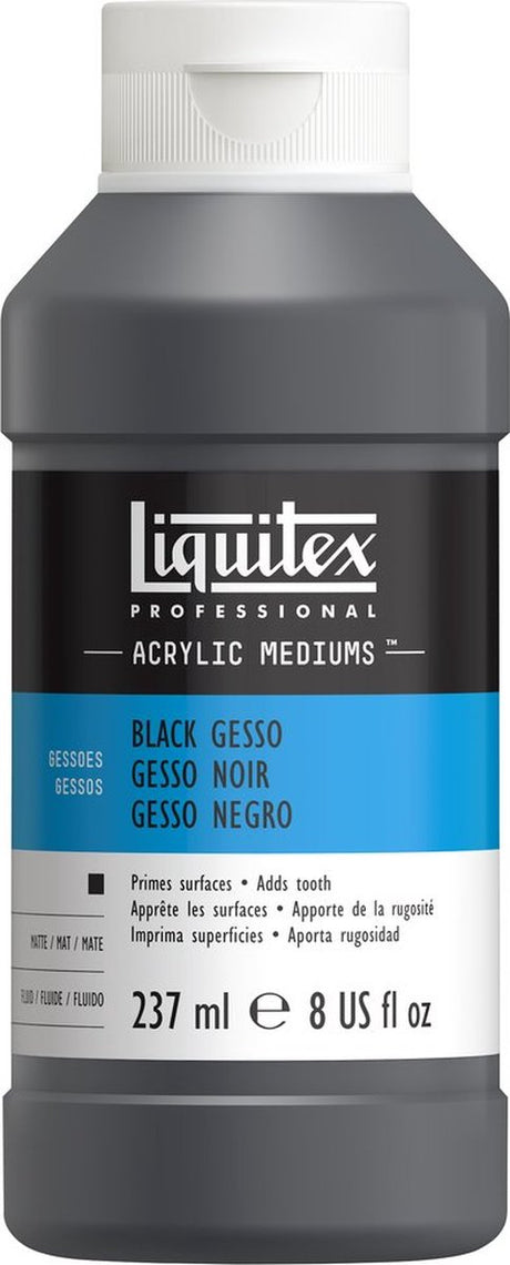 Liquitex 5320251 professionel gesso sort 237ml – akrylbase, sort primer, mat overflade af høj kvalitet