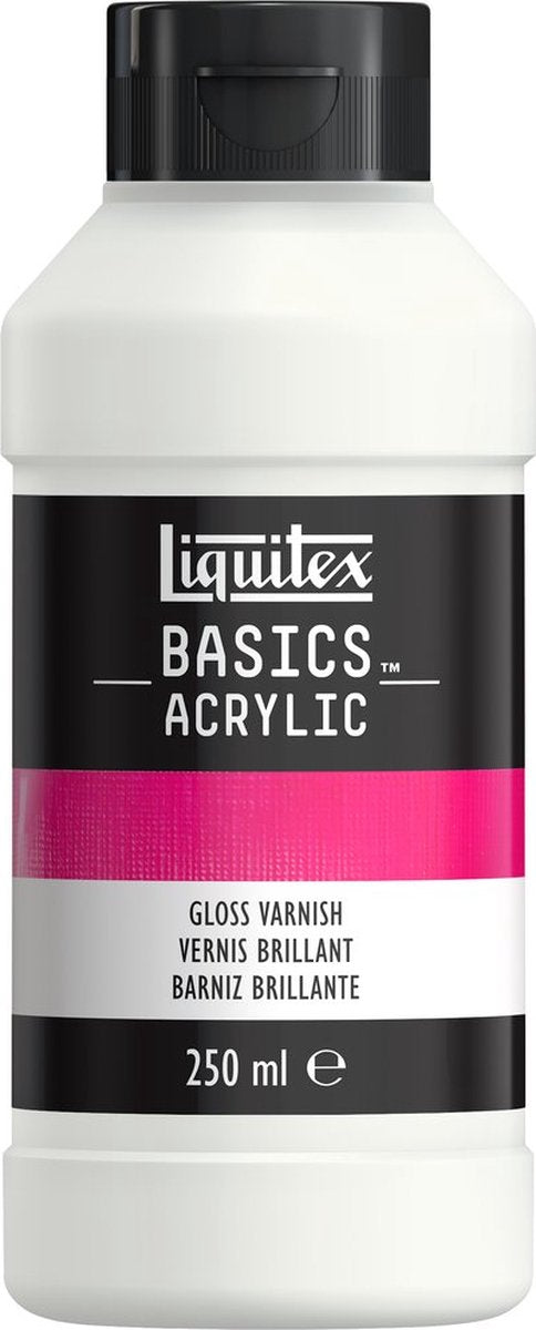 Liquitex 8870304 basics blank lak 250 ml - blank akryllak, transparent beskyttelse - blank lak