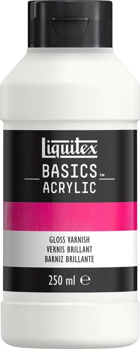 Liquitex 8870304 basics blank lak 250 ml - blank akryllak, transparent beskyttelse - blank lak