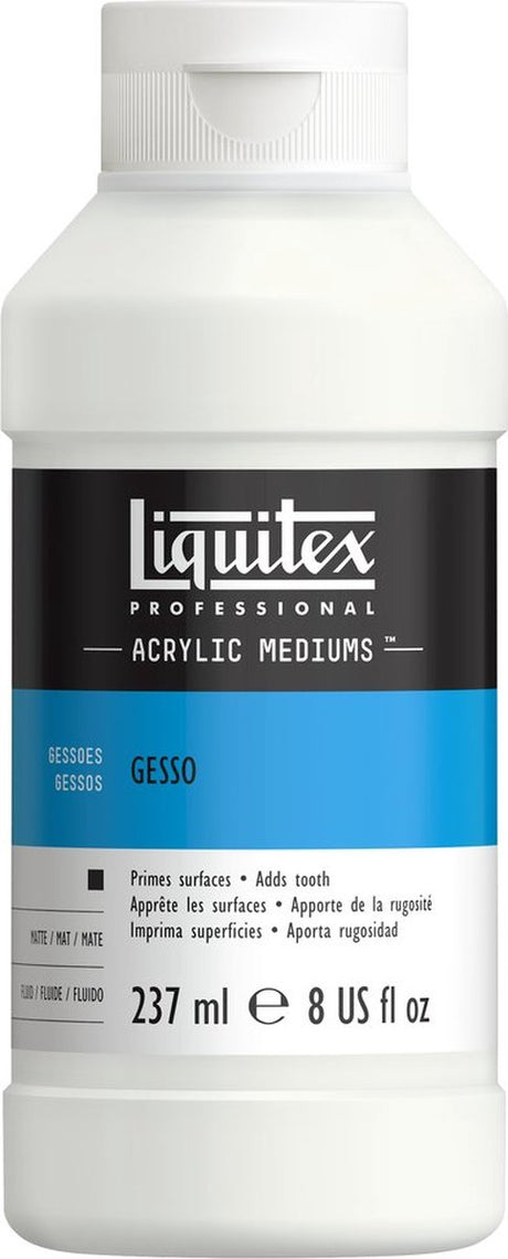Liquitex 5308 professionel gesso akryl 237ml - titanium hvid, mat, primer, akryl base, høj kvalitet base - hvid gesso