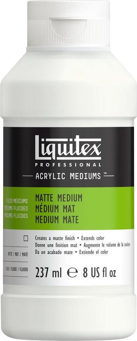 Liquitex 5108 professionelt mat medium 237ml – akryl flydende medium, mat, transparent, fleksibelt - mat medium