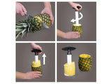 Vacu fin ananas skærer hvid sort
