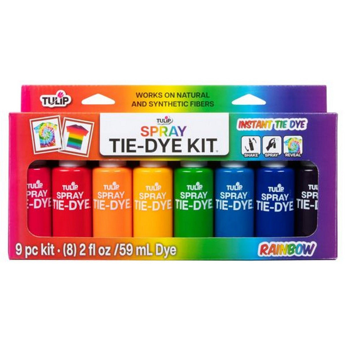 Tulip one-step tie dye • spray dye regnbue