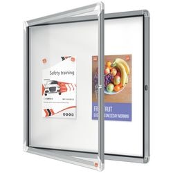 Indendørs vitrine nobo sikkerhedsglas 6x a4 81,5x67x4,5cm