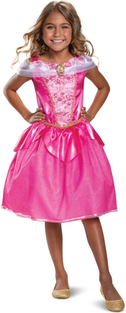 Forklædning disney prinsesse - aurora sovende skønhed deluxe børnekostume xs (3-4 år)