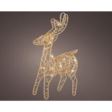 Lumineo rensdyr led guld metal h21cm