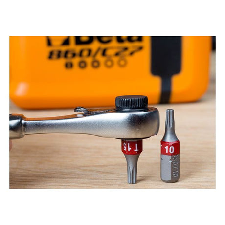 Beta Ratel Key Tools 860 C27 med skruebitset 27 -stykker i kassen