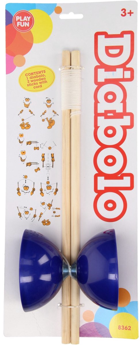 Playfun diabolo med træpinde