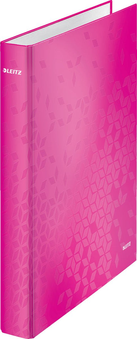 Leitz wow lamineret ringbind - 4-ring - rygbredde på 40 mm - pink