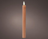 Lumineo middagslys sæt led flamme 24cm brun 2-dlg