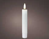 Lumineo middagslyssæt LED flamme 16cm hvid 2-delt