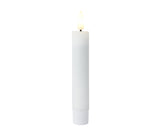 Lumineo middagslyssæt LED flamme 16cm hvid 2-delt
