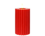 Lumineo lys LED flamme ribbet 15cm rød