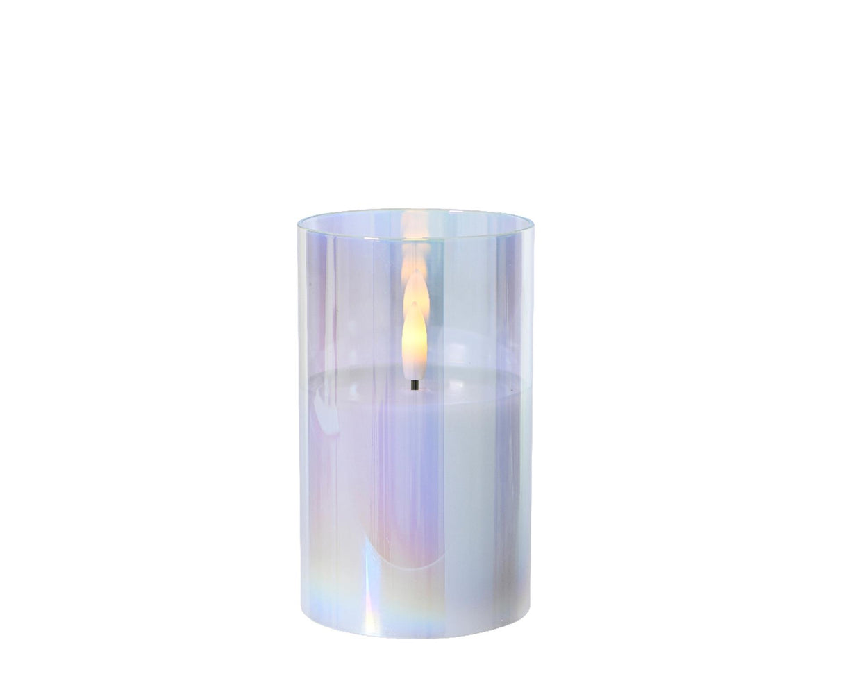 Lumineo lys LED i glas iriserende 12,5cm