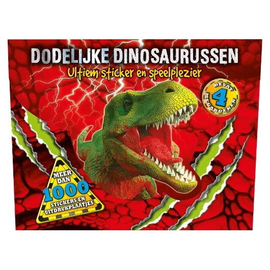 Klistermærkebog med dødbringende dinosaurer