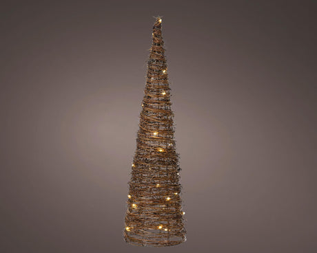 Lumineo kegle LED rattan h60cm