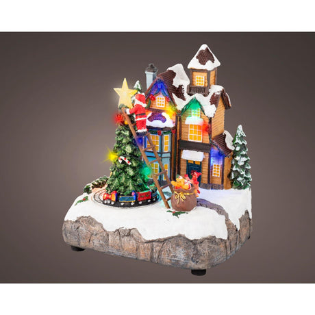 Lumineo julescene Juletræ LED 16x19x22cm
