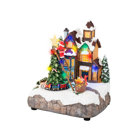 Lumineo julescene Juletræ LED 16x19x22cm