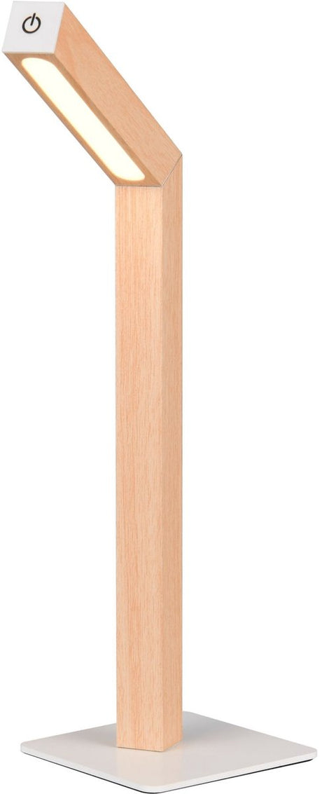 Rl lev dit lys virkelighed skip - bordlampe - træelement - inkl. 1x SMD 2 W - on off touch - sensor lysdæmper - USB tilslutning - genopladelig - ledningsfri
