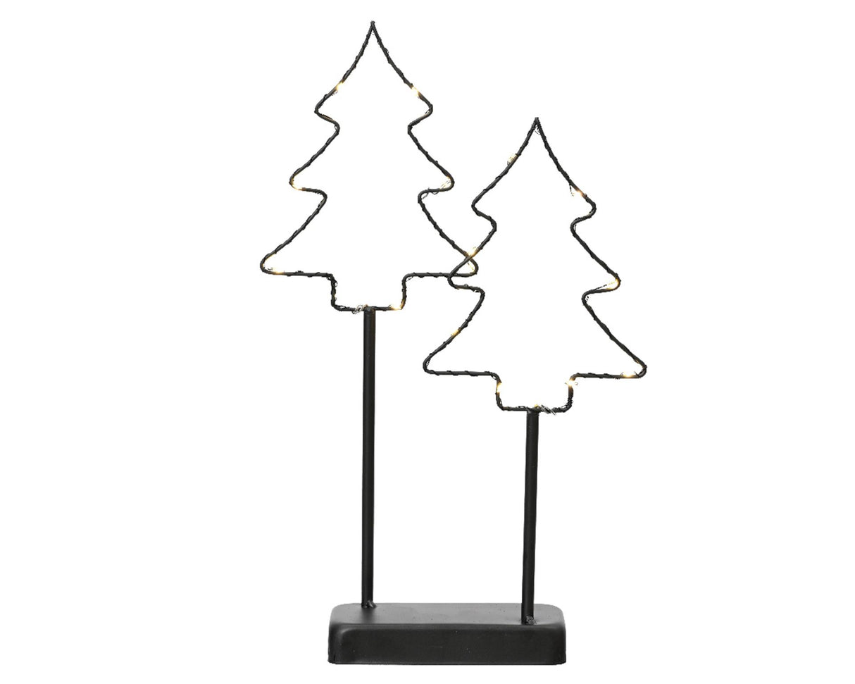 Lumineo juletræer LED på standard metal h35cm