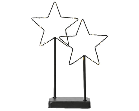 Lumineo stjerne LED på standard metal h34cm