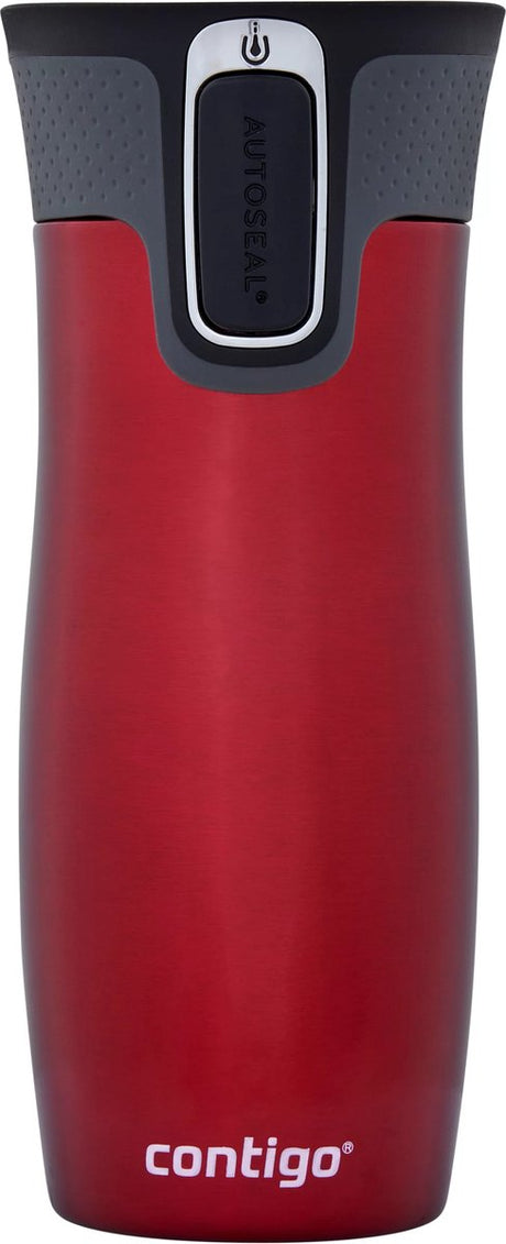 Contigo west loop autoseal termokop, isoleret kop, 470 ml - rød