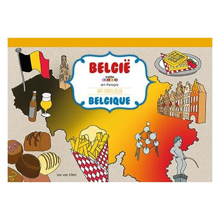 Mondi kort Belgien A3 farveblok