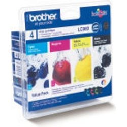 Inkjet patron bror lc980bndl sort cyan magenta gul