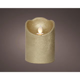 Lumineo LED bølgende lys voks guld ø7,5xh10cm