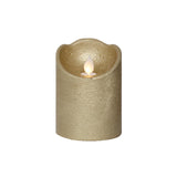 Lumineo LED bølgende lys voks guld ø7,5xh10cm