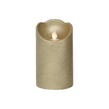 Lumineo LED bølgende lys voks guld ø7,5xh12,5cm varm hvid