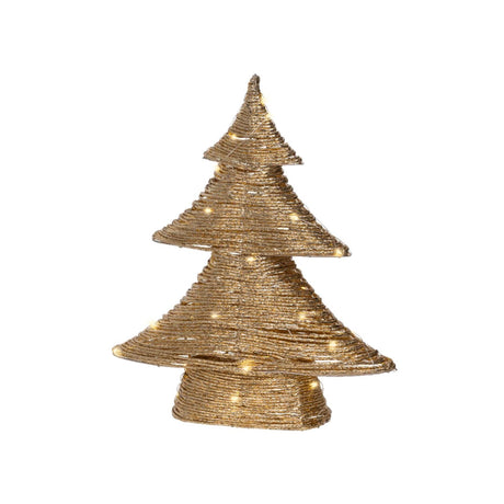 Lumineo juletræ guld LED 10x34x40cm