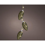 Lumineo string belysning fyrrekogle grøn LED 5,7x5,7x28cm varm hvid