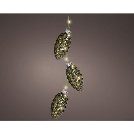Lumineo string belysning fyrrekogle 5,7x28cm