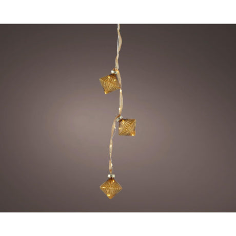 Lumineo snorelys julekugle LED 5,7x28cm