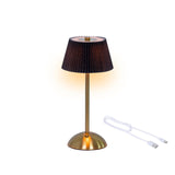 Lumineo bordlampe genopladelig med LED sort guld ø15xh30,5cm