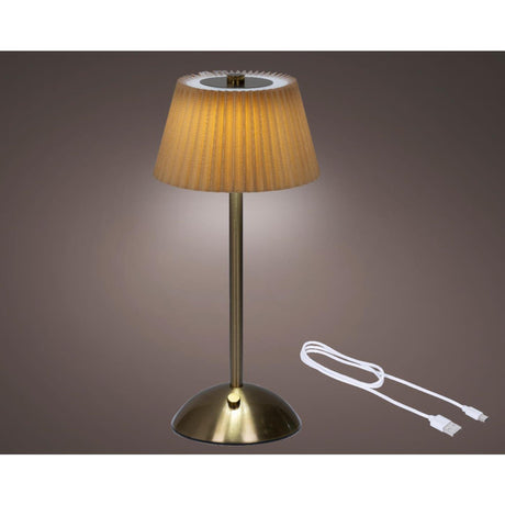 Lumineo LED bordlampe genopladelig guld h30,5cm
