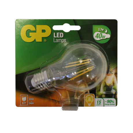 Gp belysning gp led klassisk fila. 4w e27