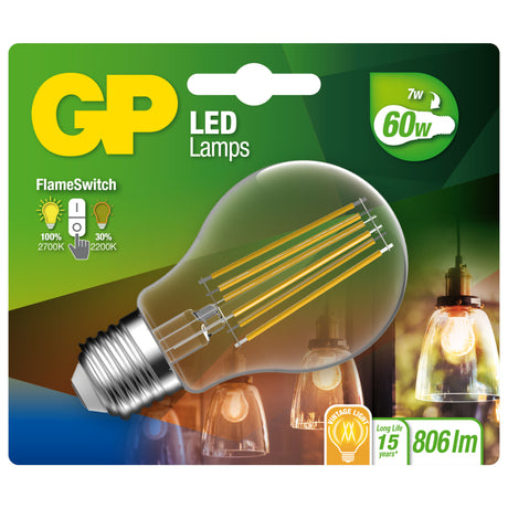 Gp belysning gp led klassisk fila. fs 7w e27