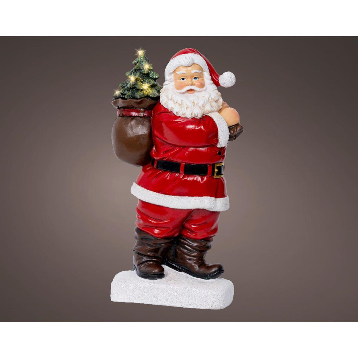 Lumineo statue julemand LED polyresin 9x19,5x31,5cm varm hvid