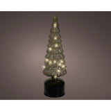 Lumineo juletræ LED glas roterende ø10x34cm