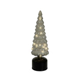 Lumineo juletræ LED glas roterende ø10x34cm