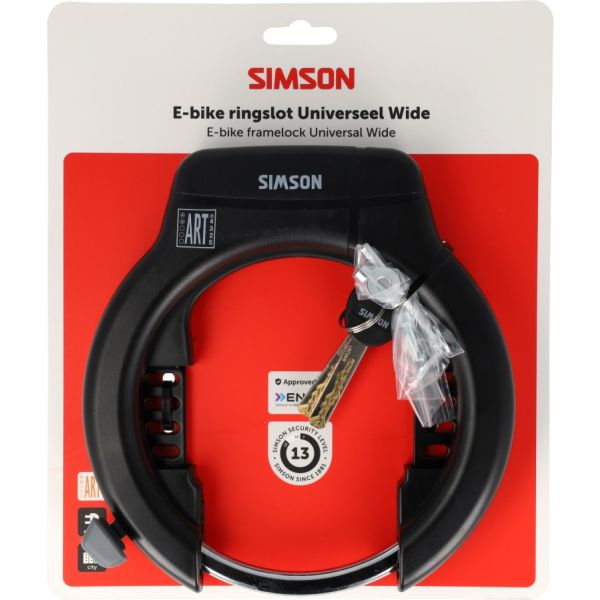 Simson rammelås bred 80 mm kunst**
