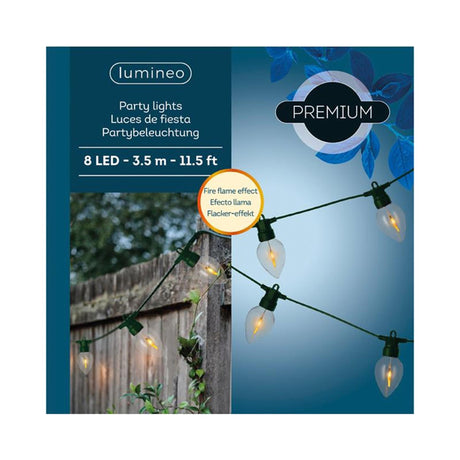 Lumineo led festlys fireflame effekt l350cm