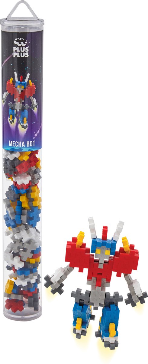 Plus-plus tube mecha bot 100-delt byggesæt - 4270 - byggelegetøj - byggelegetøj - sæt med byggeklodser - fra 5 år
