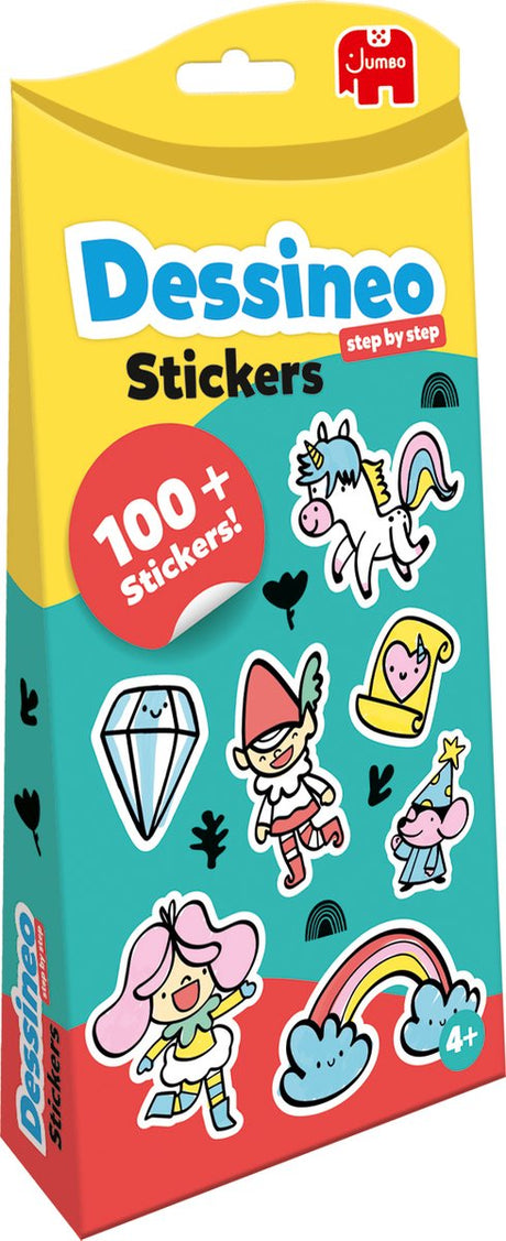 Jumbo dessineo klistermærker temapakke - feer enhjørninger, 4 år+